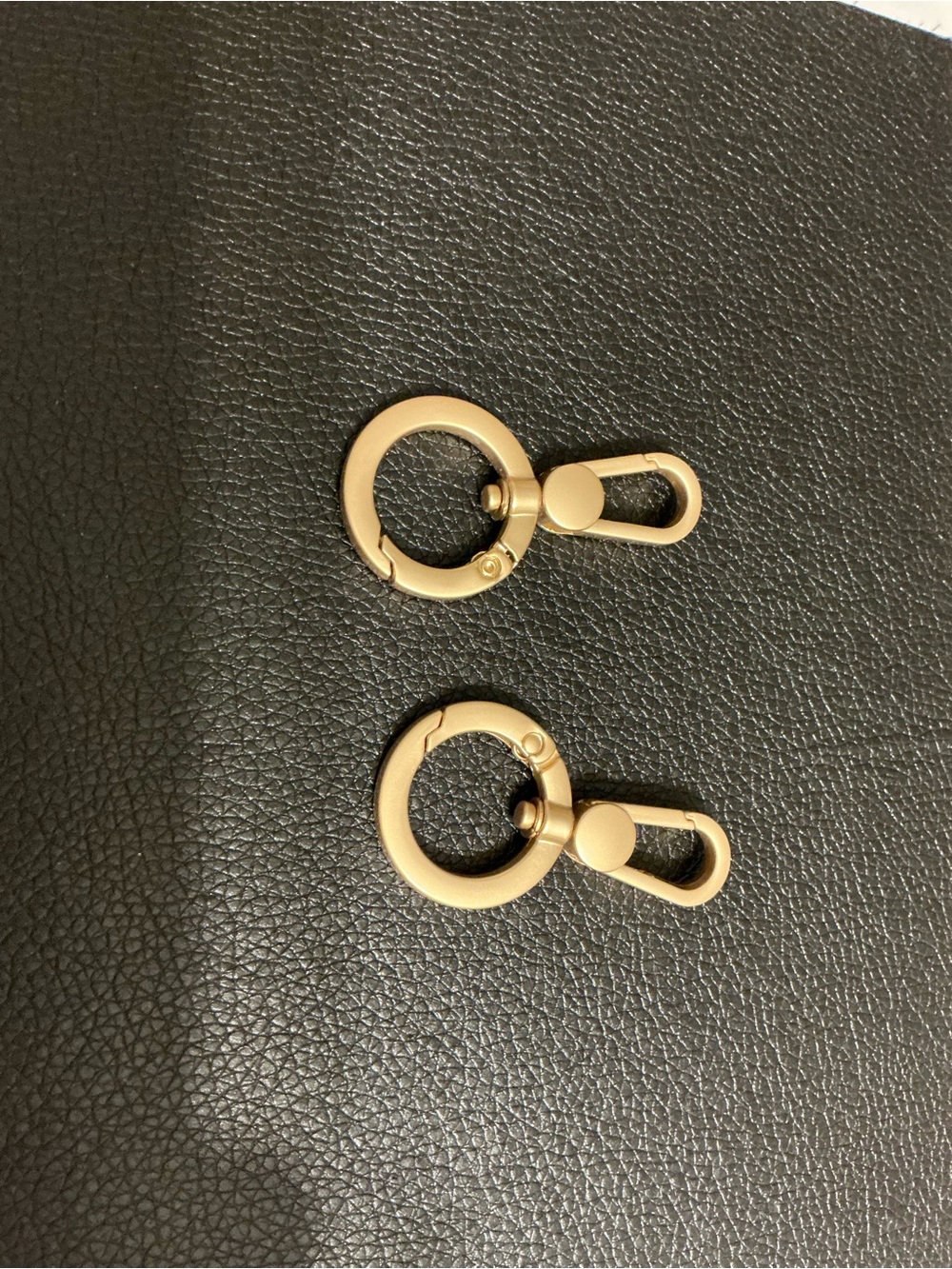 Set of Two Gold Key Ring Lobster Clasps
